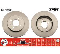 Disco freno Assale anteriore per HAFEI MITSUBISHI PROTON COLT LANCER PERSONA 300