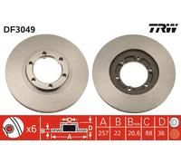 Disco freno Assale anteriore per HOLDEN ISUZU OPEL VAUXHALL BRAVA CAMPO D-MAX EL