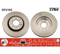 Disco freno Assale anteriore per HOLDEN OPEL VAUXHALL BARINA COMBO COMBO TOUR CO