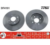 Disco freno Assale anteriore per HONDA ACCORD
