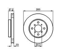 Disco freno Assale anteriore per HONDA ACCORD PRELUDE