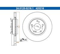 Disco freno Assale anteriore per HONDA CIVIC
