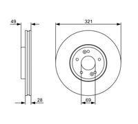 Disco freno Assale anteriore per HYUNDAI ix55 SANTA FÉ