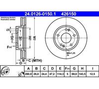 Disco freno Assale anteriore per HYUNDAI KIA CEE'D CERATO i30 ix20 PRO CEE'D SOU