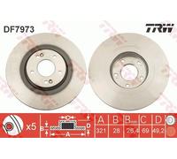 Disco freno Assale anteriore per HYUNDAI KIA GRAND SANTA FÉ SANTA FÉ SORENTO