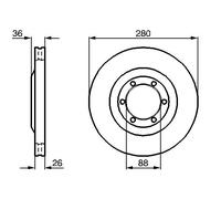 Disco freno Assale anteriore per ISUZU OPEL VAUXHALL FRONTERA MONTEREY TROOPER