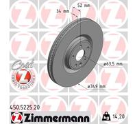 Disco freno Assale anteriore per JAGUAR JAGUAR (CHERY) LAND ROVER DISCOVERY SPOR