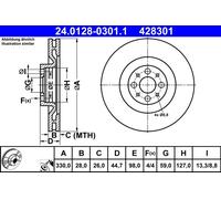 Disco freno Assale anteriore per LANCIA DELTA
