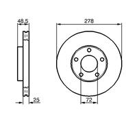 Disco freno Assale anteriore per MAZDA 3 5