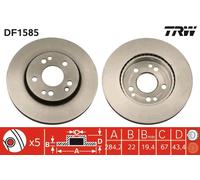 Disco freno Assale anteriore per MERCEDES-BENZ 124 190 CLASSE E CLASSE S SL