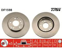Disco freno Assale anteriore per MERCEDES-BENZ 124 CLASSE E