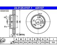 Disco freno Assale anteriore per MERCEDES-BENZ 124 CLASSE E