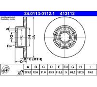 Disco freno Assale anteriore per MERCEDES-BENZ /8 CLASSE S COUPE PAGODE