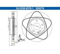 Disco freno Assale anteriore per MERCEDES-BENZ CLA CLASSE A CLASSE B CLASSE GLA