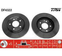 Disco freno Assale anteriore per MERCEDES-BENZ CLASSE A