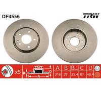 Disco freno Assale anteriore per MERCEDES-BENZ CLK