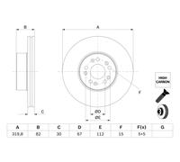 Disco freno Assale anteriore per MERCEDES-BENZ CLASSE S