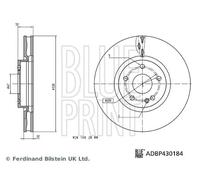 Disco freno Assale anteriore per MERCEDES-BENZ EQV VITO