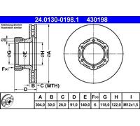 Disco freno Assale anteriore per MERCEDES-BENZ T2/LN1 VARIO