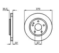 Disco freno Assale anteriore per MERCEDES-BENZ VANEO