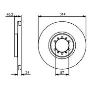 Disco freno Assale anteriore per MITSUBISHI MITSUBISHI (BJC) MITSUBISHI (GAC) L2
