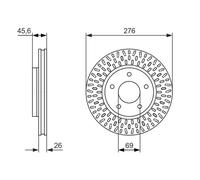 Disco freno Assale anteriore per MITSUBISHI PROTON INSPIRA LANCER