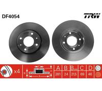 Disco freno Assale anteriore per MITSUBISHI VOLVO CARISMA S40 V40