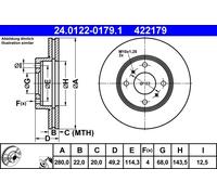 Disco freno Assale anteriore per NISSAN 200SX ALMERA PRIMERA