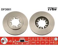Disco freno Assale anteriore per NISSAN CARAVAN NAVARA NAVARA NP300 NP300 PICKUP