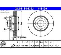 Disco freno Assale anteriore per NISSAN MICRA