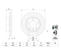Disco freno Assale anteriore per NISSAN OPEL RENAULT VAUXHALL INTERSTAR MASTER M