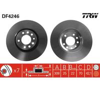 Disco freno Assale anteriore per OPEL SAAB VAUXHALL 9-3 9-5 ADAM ASTRA ASTRA H C