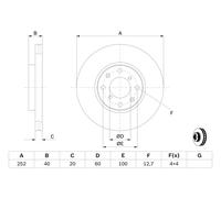 Disco freno Assale anteriore per OPEL SUZUKI AGILA SPLASH SWIFT
