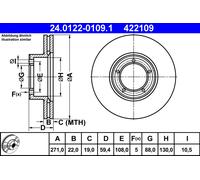 Disco freno Assale anteriore per OPEL VAUXHALL ADMIRAL COMMODORE DIPLOMAT MANTA