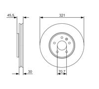 Disco freno Assale anteriore per OPEL VAUXHALL ASTRA ASTRA J CASCADA ZAFIRA ZAFI
