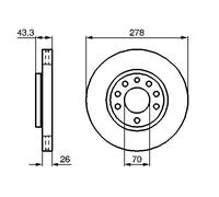 Disco freno Assale anteriore per OPEL VAUXHALL CORSA