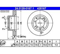 Disco freno Assale anteriore per PORSCHE 944 968