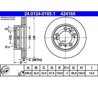 Disco freno Assale anteriore per PORSCHE BOXSTER