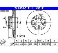 Disco freno Assale anteriore per PORSCHE VW CAYENNE TOUAREG