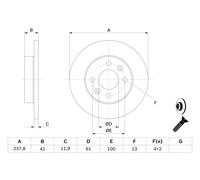 Disco freno Assale anteriore per RENAULT 11 19 21 9 CLIO EXPRESS MEGANE RAPID SU