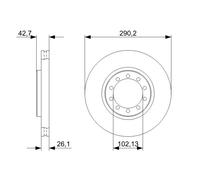 Disco freno Assale anteriore per RENAULT RENAULT TRUCKS MASCOTT
