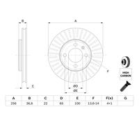 Disco freno Assale anteriore per SEAT SKODA VW CITIGO E-CITIGO LOAD UP Mii UP