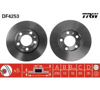 Disco freno Assale anteriore per SKODA VW FABIA FOX POLO