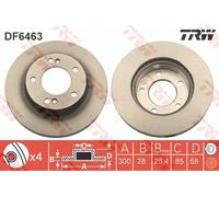 Disco freno Assale anteriore per SSANGYONG RODIUS STAVIC