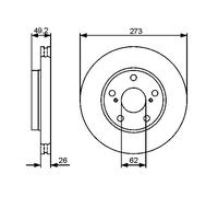 Disco freno Assale anteriore per TOYOTA AURIS COROLLA