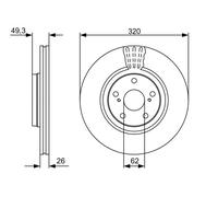 Disco freno Assale anteriore per TOYOTA AVENSIS VERSO