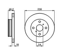 Disco freno Assale anteriore per TOYOTA COROLLA COROLLA LEVIN CORONA SPRINTER CA