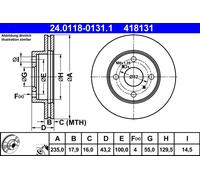 Disco freno Assale anteriore per TOYOTA ECHO VIOS / SOLUNA VIOS YARIS