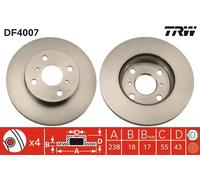 Disco freno Assale anteriore per TOYOTA PASEO STARLET TERCEL