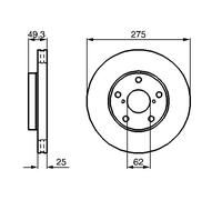 Disco freno Assale anteriore per TOYOTA RAV 4